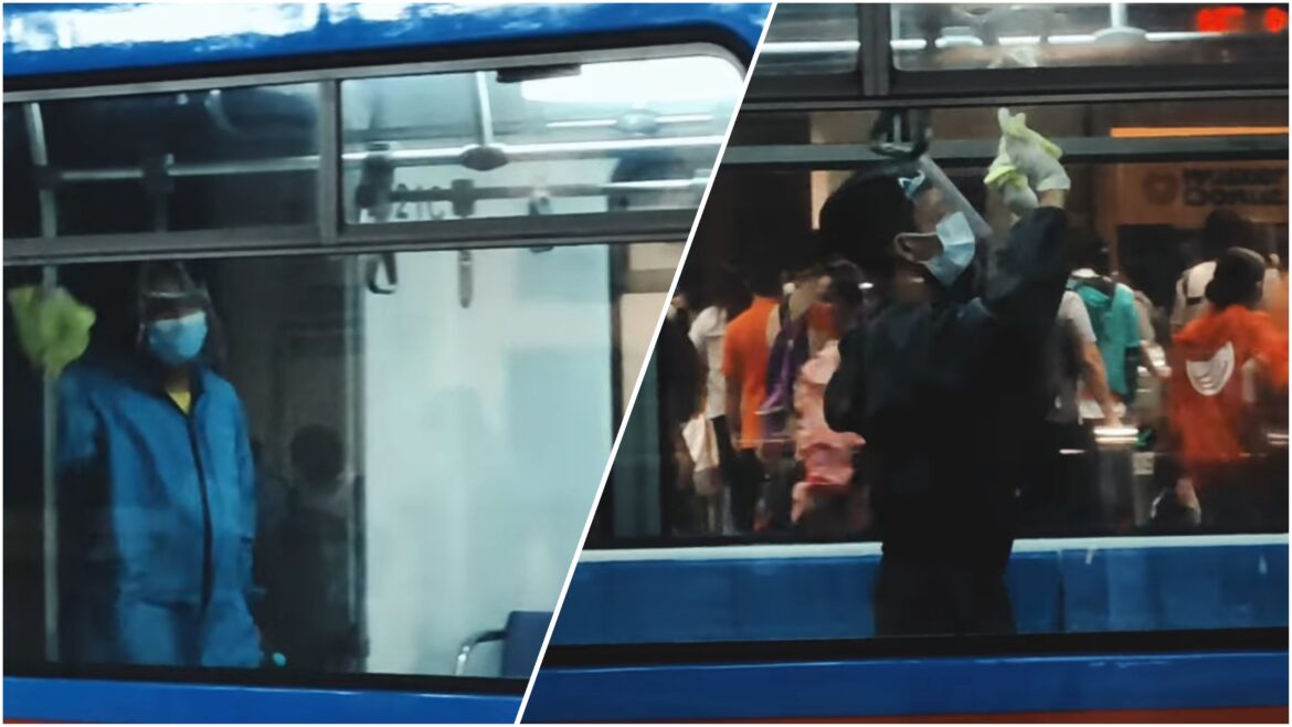 Viral ‘disinfection’ video sa MRT, patuloy na pinag-uusapan sa social media