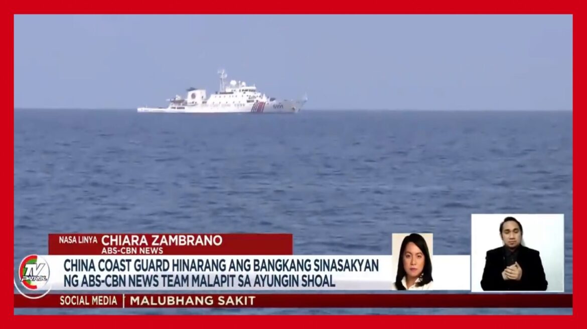 Bangka na sinasakyan ng ABS-CBN news team, hinabol ng armadong barko ng Tsina