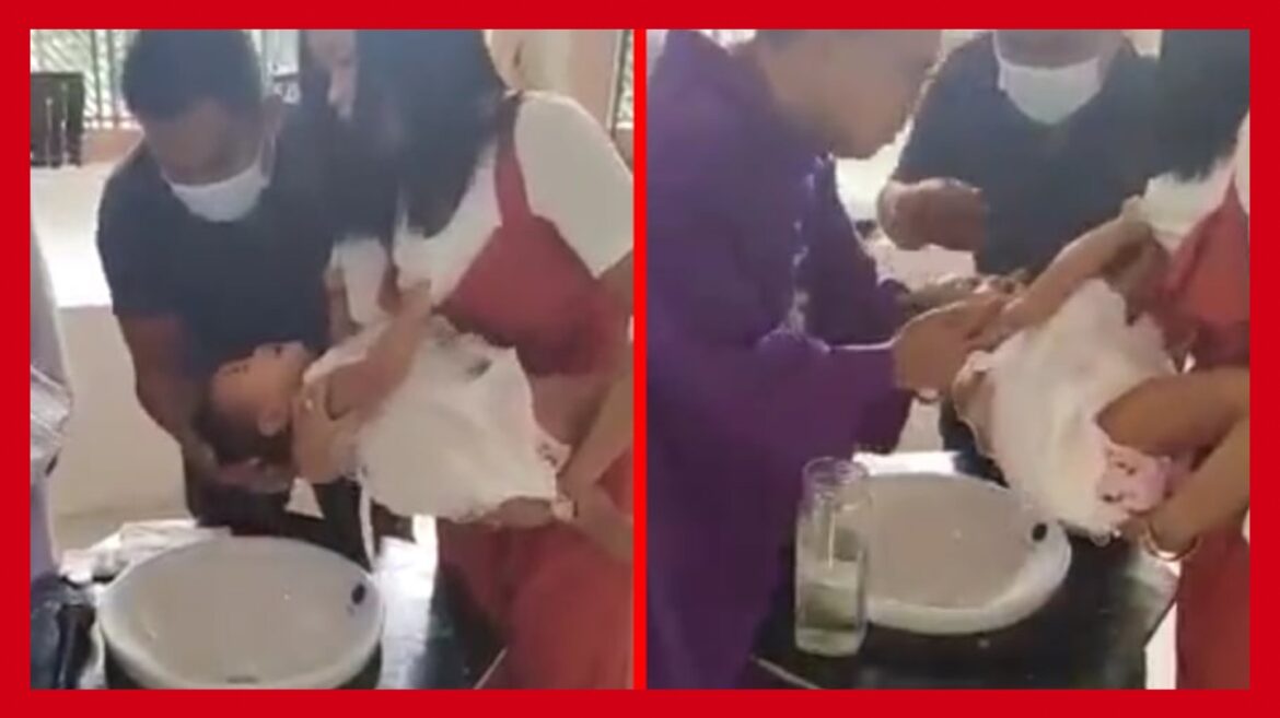 HULICAM: Viral ang video ng ginawa ng isang pari sa batang babaeng bibinyagan