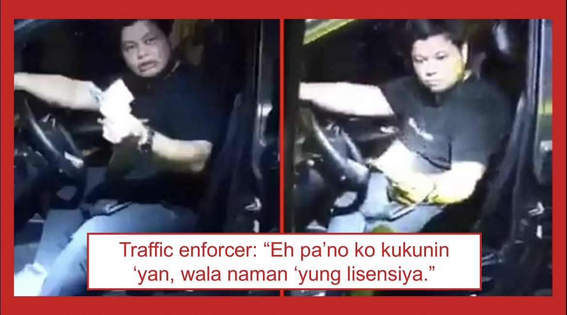 Tangkang panunuhol ng isang lasing na driver sa mga traffic enforcers, nakuhanan ng video