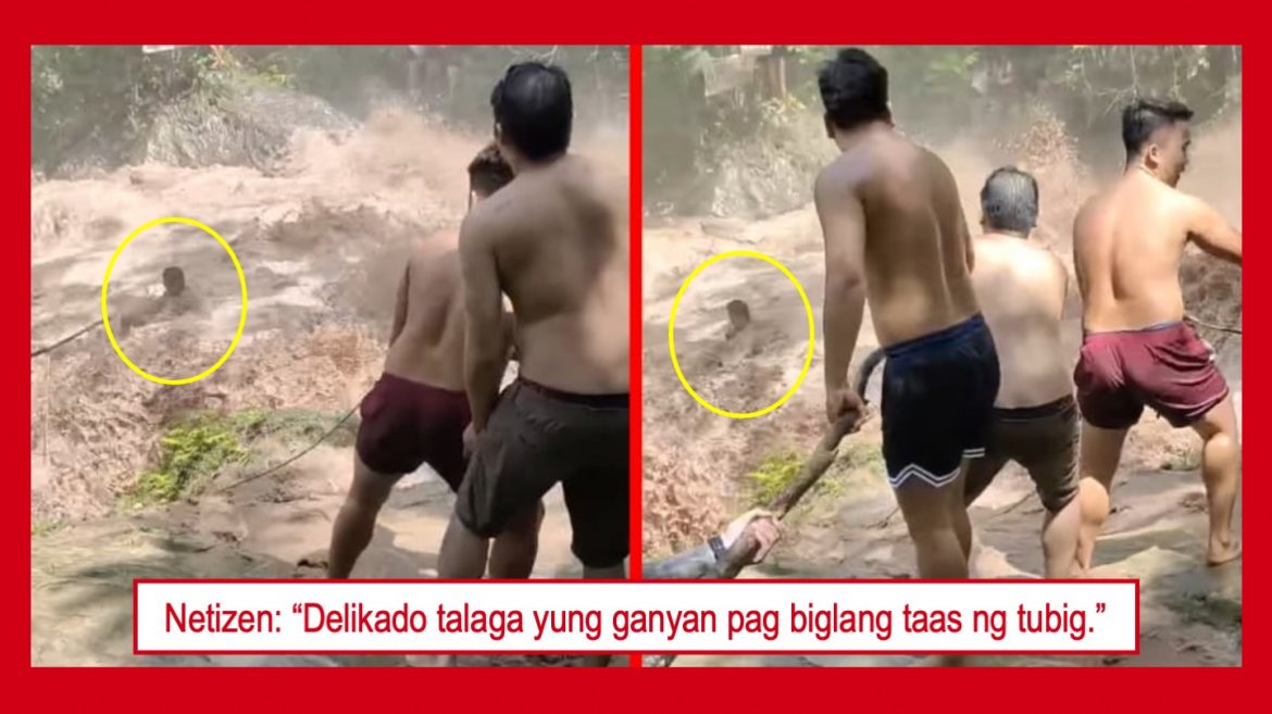 Video ng pagsagip sa lalaking naabutan ng pagtaas ng tubig at nalunod, viral sa social media